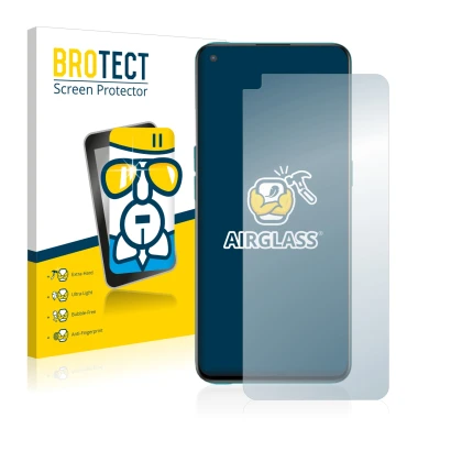 Vorderseite einer Produktverpackung mit dem Markenlogo BROTECT. Daneben ist das Gerät OnePlus Nord CE 5G mit dem zugehörigen D