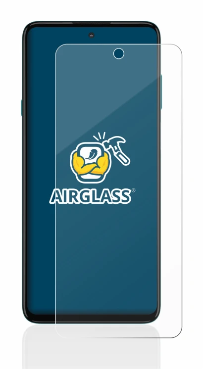 Abbildung des Geräts Motorola Edge 20 Lite mit einer Vielzahl des Displayschutzes.