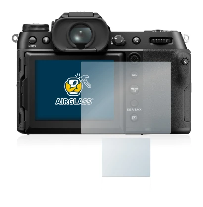 Abbildung des Geräts Fujifilm GFX50S II mit einer Vielzahl des Displayschutzes.