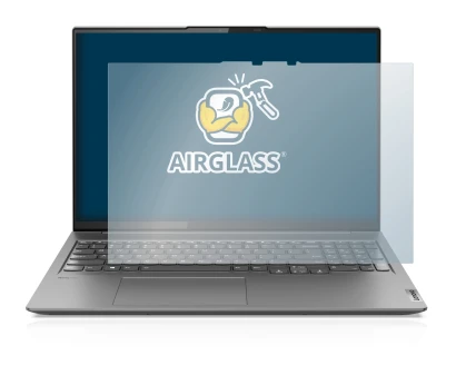 Abbildung des Geräts Lenovo Yoga Slim 7 Pro 16" mit einer Vielzahl des Displayschutzes.