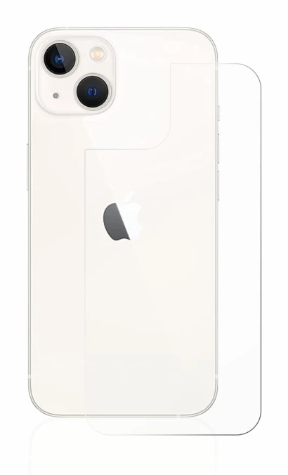Abbildung des Geräts Apple iPhone 13 (Rückseite) mit einer Vielzahl des Displayschutzes.