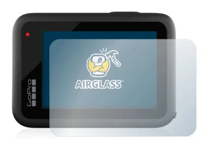 Abbildung des Geräts GoPro Hero 10 Black mit einer Vielzahl des Displayschutzes.