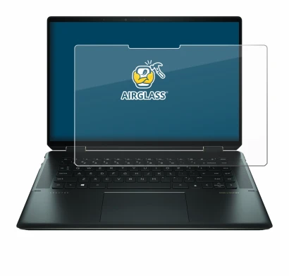 Abbildung des Geräts HP Spectre x360 16" 2-in-1 2021 mit einer Vielzahl des Displayschutzes.