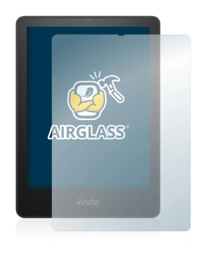Abbildung des Geräts Amazon Kindle Paperwhite 2021 Signature Edition mit einer Vielzahl des Displayschutzes.