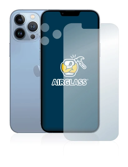 Abbildung des Geräts Apple iPhone 13 Pro Max (Display+Kamera) mit einer Vielzahl des Displayschutzes.