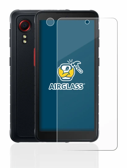 Abbildung des Geräts Samsung Galaxy XCover 5 (Display+Kamera) mit einer Vielzahl des Displayschutzes.