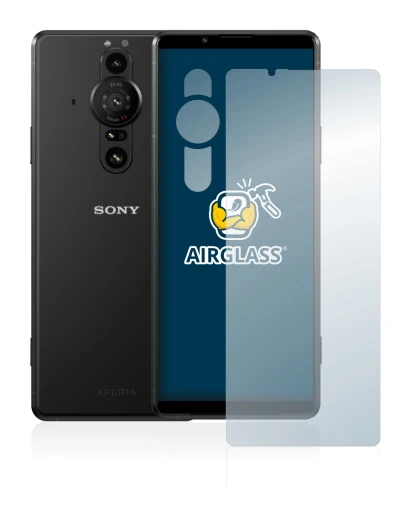 Abbildung des Geräts Sony Xperia Pro-I (Display+Kamera) mit einer Vielzahl des Displayschutzes.