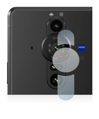 Abbildung des Geräts Sony Xperia Pro-I (NUR Kameraschutz) mit einer Vielzahl des Displayschutzes.