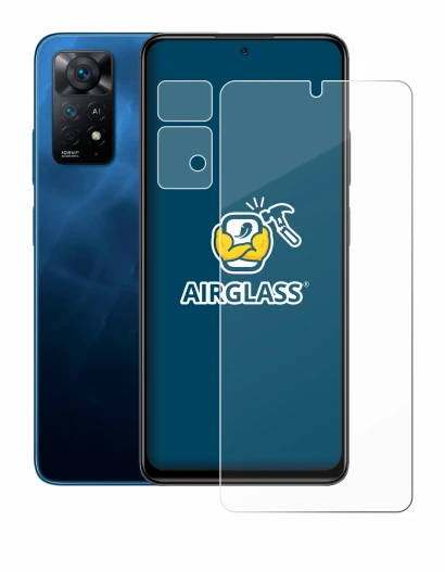 Abbildung des Geräts Xiaomi Redmi Note 11 Pro 5G (Display+Kamera) mit einer Vielzahl des Displayschutzes.