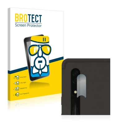 Vorderseite einer Produktverpackung mit dem Markenlogo BROTECT. Daneben ist das Gerät Samsung Galaxy Tab S8 Ultra 5G (NUR Kame