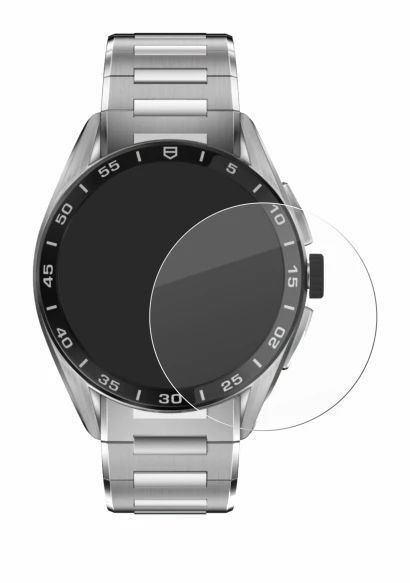 Abbildung des Geräts TAG Heuer Connected Calibre E4 (45 mm) mit einer Vielzahl des Displayschutzes.