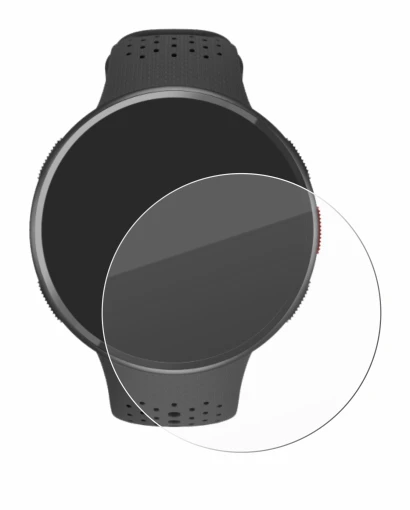 Abbildung des Geräts Polar Pacer Pro mit einer Vielzahl des Displayschutzes.