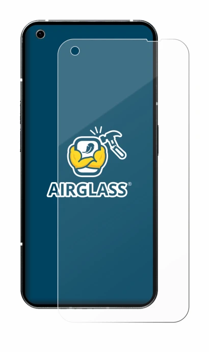 Abbildung des Geräts Nothing Phone (1) mit einer Vielzahl des Displayschutzes.