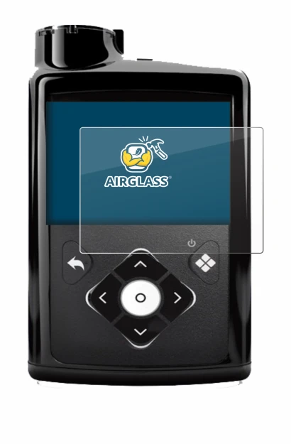 Abbildung des Geräts Medtronic Minimed 780G mit einer Vielzahl des Displayschutzes.