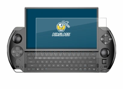 Abbildung des Geräts GPD Win 4 mit einer Vielzahl des Displayschutzes.