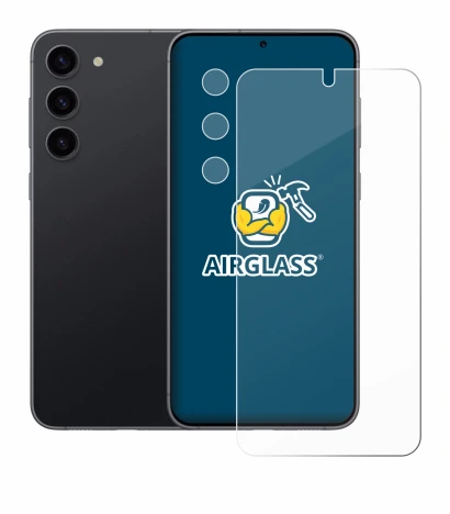 Abbildung des Geräts Samsung Galaxy S23 (Display+Kamera) mit einer Vielzahl des Displayschutzes.