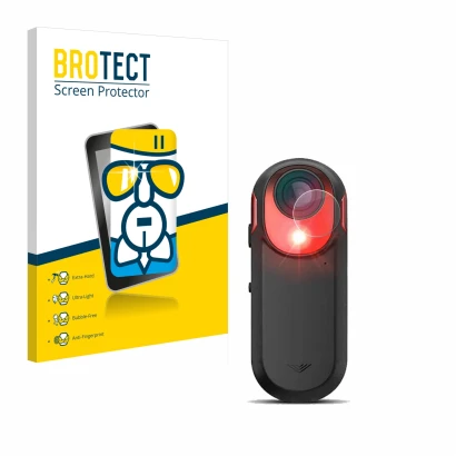 Vorderseite einer Produktverpackung mit dem Markenlogo BROTECT. Daneben ist das Gerät Garmin Varia RCT 715 mit dem zugehörigen