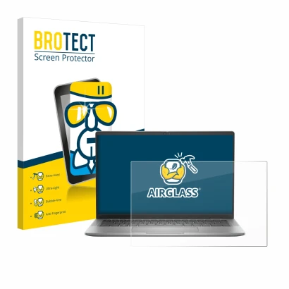 Vorderseite einer Produktverpackung mit dem Markenlogo BROTECT. Daneben ist das Gerät Dell Latitude 7440 Laptop mit dem zugehö