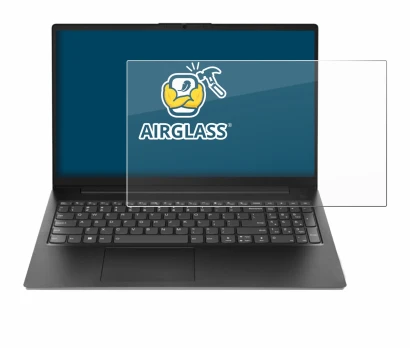 Abbildung des Geräts Lenovo V15 Gen 4 AMN mit einer Vielzahl des Displayschutzes.