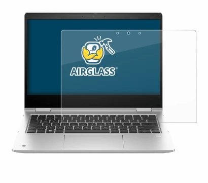 Abbildung des Geräts HP ProBook x360 435 G10 mit einer Vielzahl des Displayschutzes.