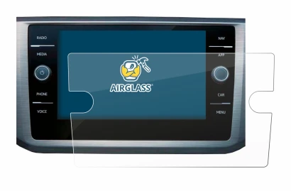 Abbildung des Geräts Volkswagen Passat B8 Discover Media 8" mit einer Vielzahl des Displayschutzes.