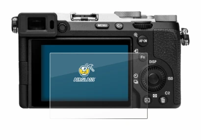 Abbildung des Geräts Sony Alpha 7C II (ILCE-7CM2) mit einer Vielzahl des Displayschutzes.