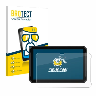 Vorderseite einer Produktverpackung mit dem Markenlogo BROTECT. Daneben ist das Gerät Ulefone Armor Pad 2 mit dem zugehörigen 