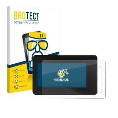 Vorderseite einer Produktverpackung mit dem Markenlogo BROTECT. Daneben ist das Gerät Shimano Steps SC-EN600 mit dem zugehörig