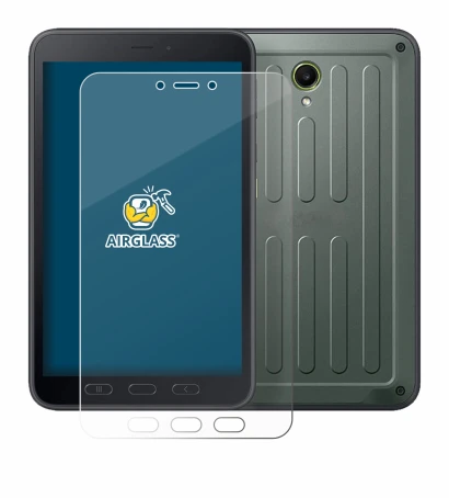 Abbildung des Geräts Samsung Galaxy Tab Active 5 (Hochformat) mit einer Vielzahl des Displayschutzes.