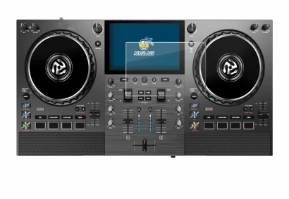 Abbildung des Geräts Numark Mixstream Pro Go mit einer Vielzahl des Displayschutzes.