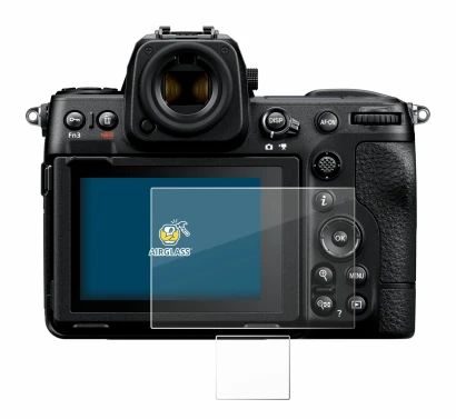 Abbildung des Geräts Nikon Z 8 (Display + Schulterdisplay) mit einer Vielzahl des Displayschutzes.