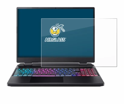 Abbildung des Geräts Acer Predator Helios Neo 16 mit einer Vielzahl des Displayschutzes.