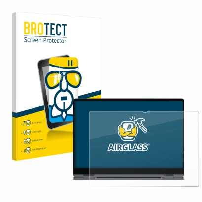 Vorderseite einer Produktverpackung mit dem Markenlogo BROTECT. Daneben ist das Gerät Samsung Galaxy Book4 Pro 360 16