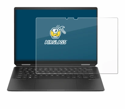 Abbildung des Geräts HP Spectre x360 (14-e) 2024 mit einer Vielzahl des Displayschutzes.
