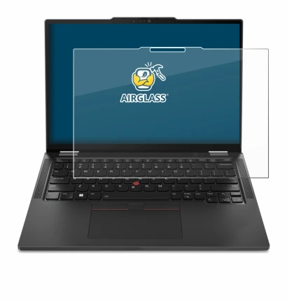 Abbildung des Geräts Lenovo ThinkPad X13 2-in-1 Gen 5 mit einer Vielzahl des Displayschutzes.