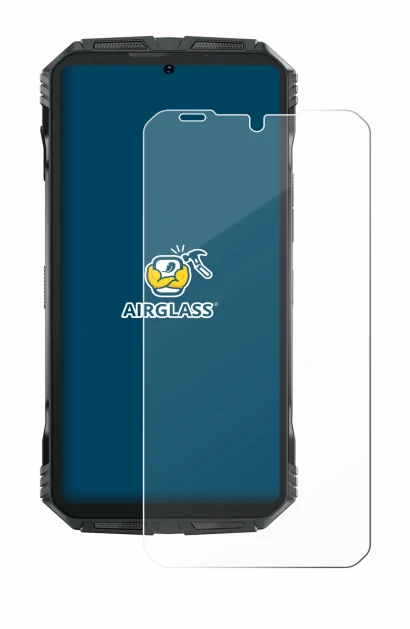 Abbildung des Geräts Doogee S Punk mit einer Vielzahl des Displayschutzes.