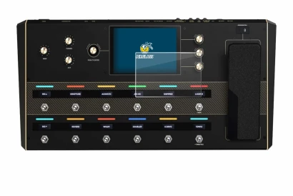 Abbildung des Geräts Headrush Prime mit einer Vielzahl des Displayschutzes.