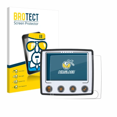 Vorderseite einer Produktverpackung mit dem Markenlogo BROTECT. Daneben ist das Gerät Skytraxx 5 Mini mit dem zugehörigen Disp