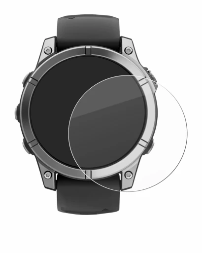 Abbildung des Geräts Garmin Fenix E mit einer Vielzahl des Displayschutzes.
