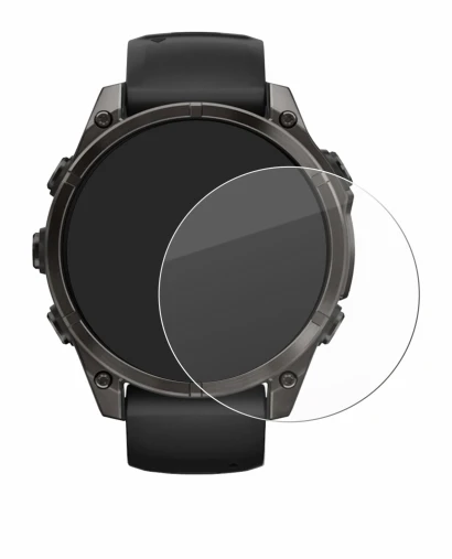 Abbildung des Geräts Garmin Fenix 8 AMOLED (47 mm) mit einer Vielzahl des Displayschutzes.