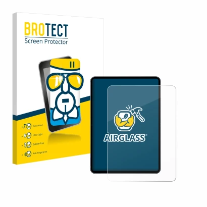 Vorderseite einer Produktverpackung mit dem Markenlogo BROTECT. Daneben ist das Gerät OnePlus Pad 2 (Hochformat) mit dem zugeh