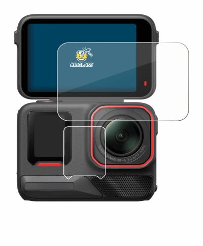 Abbildung des Geräts Insta360 Ace Pro 2 mit einer Vielzahl des Displayschutzes.