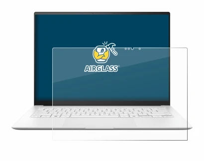 Abbildung des Geräts ASUS ZenBook S 14 UX5406 mit einer Vielzahl des Displayschutzes.