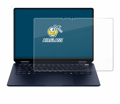 Abbildung des Geräts HP OmniBook Ultra Flip 14-fh mit einer Vielzahl des Displayschutzes.