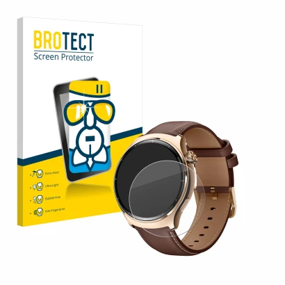 Vorderseite einer Produktverpackung mit dem Markenlogo BROTECT. Daneben ist das Gerät Xiaomi Mibro Lite 3 Pro mit dem zugehöri