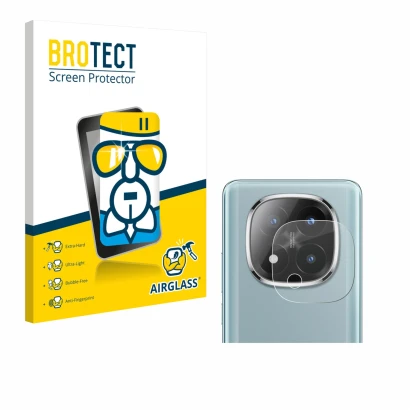 Vorderseite einer Produktverpackung mit dem Markenlogo BROTECT. Daneben ist das Gerät Xiaomi Redmi Note 14 Pro Plus (NUR Kamer