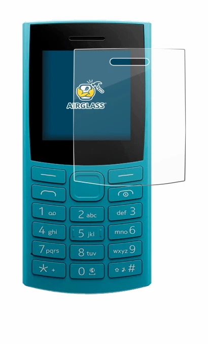 Abbildung des Geräts Nokia 105 4G 2nd Edition mit einer Vielzahl des Displayschutzes.
