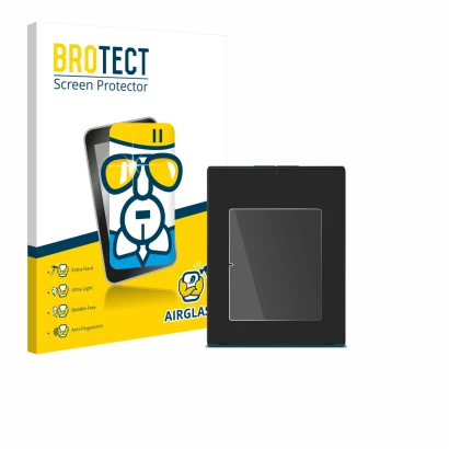 Vorderseite einer Produktverpackung mit dem Markenlogo BROTECT. Daneben ist das Gerät Lenovo Yoga Slim 9i Gen 10 14" mit dem z