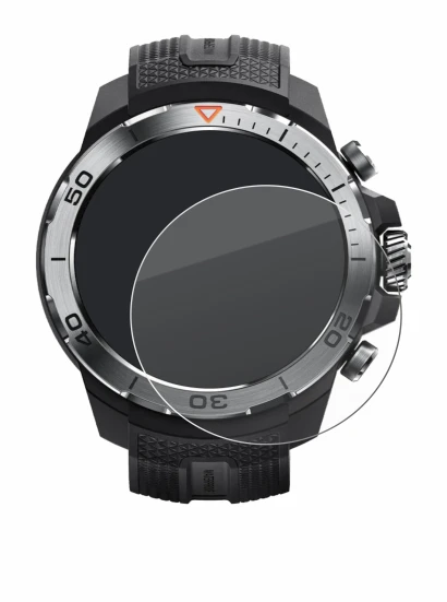 Abbildung des Geräts Xiaomi Mibro GS Explorer mit einer Vielzahl des Displayschutzes.