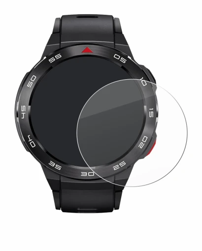 Abbildung des Geräts Xiaomi Mibro GS Pro mit einer Vielzahl des Displayschutzes.